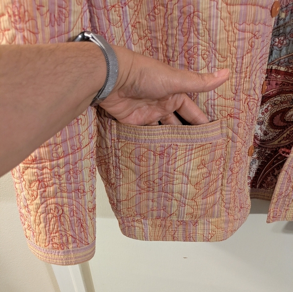 Vintage Paisley Quilted Women's Jacket - Picture 5 of 5